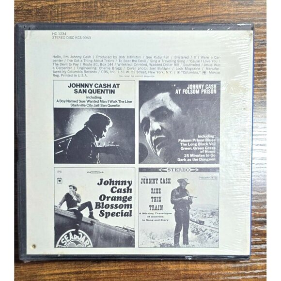 NEW "Hello I'm Johnny Cash" Columbia Stereo Tape HC Reel to Reel Sealed Vintage - Picture 2 of 11